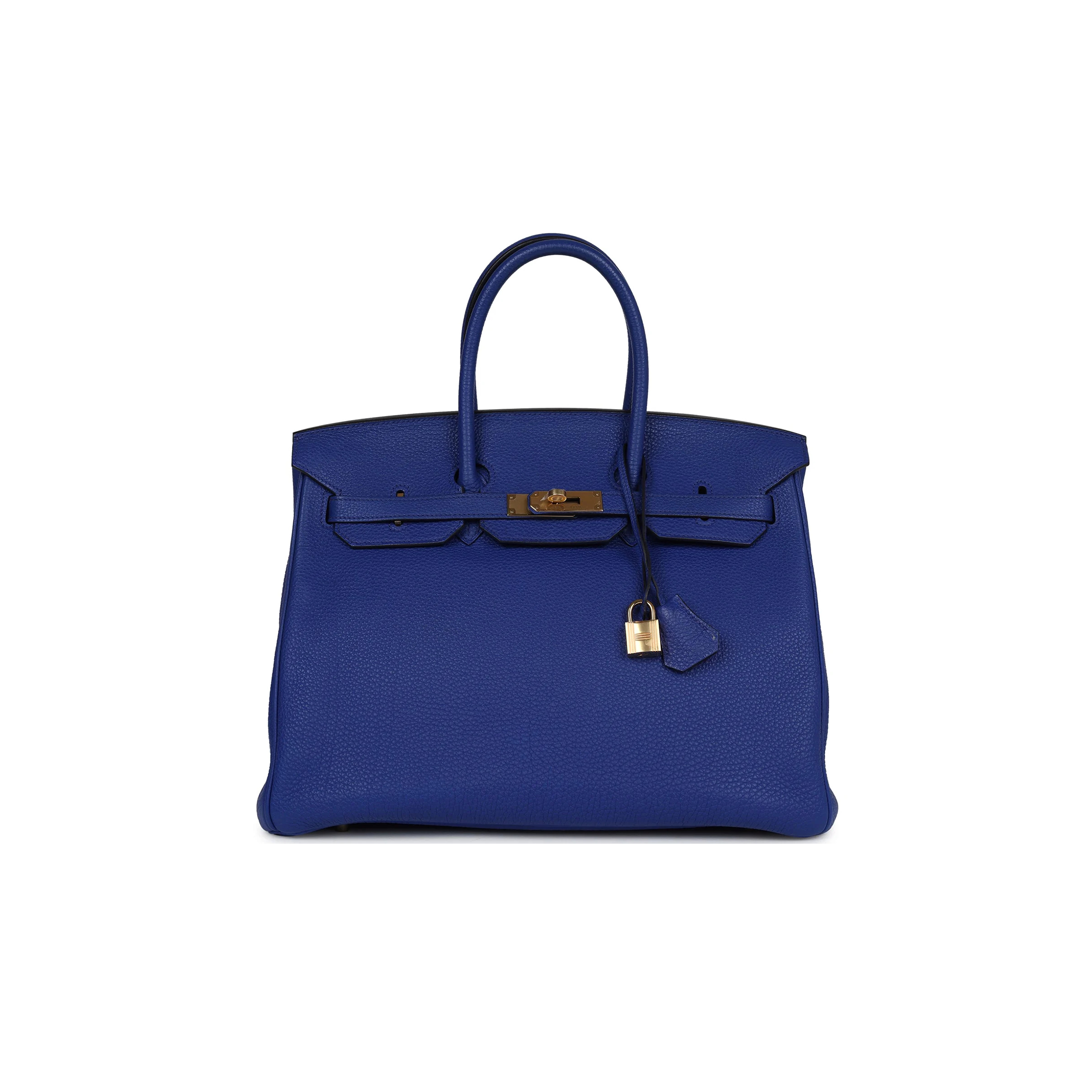 HERMÈS BIRKIN 35 BLEU ELECTRIC TOGO GOLD HARDWARE  (35*25*18cm)